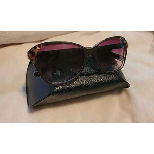 Womens GUESS Brown/Gold Animal-Print Sunglasses GU7510 55/15 140 Pre-Owned